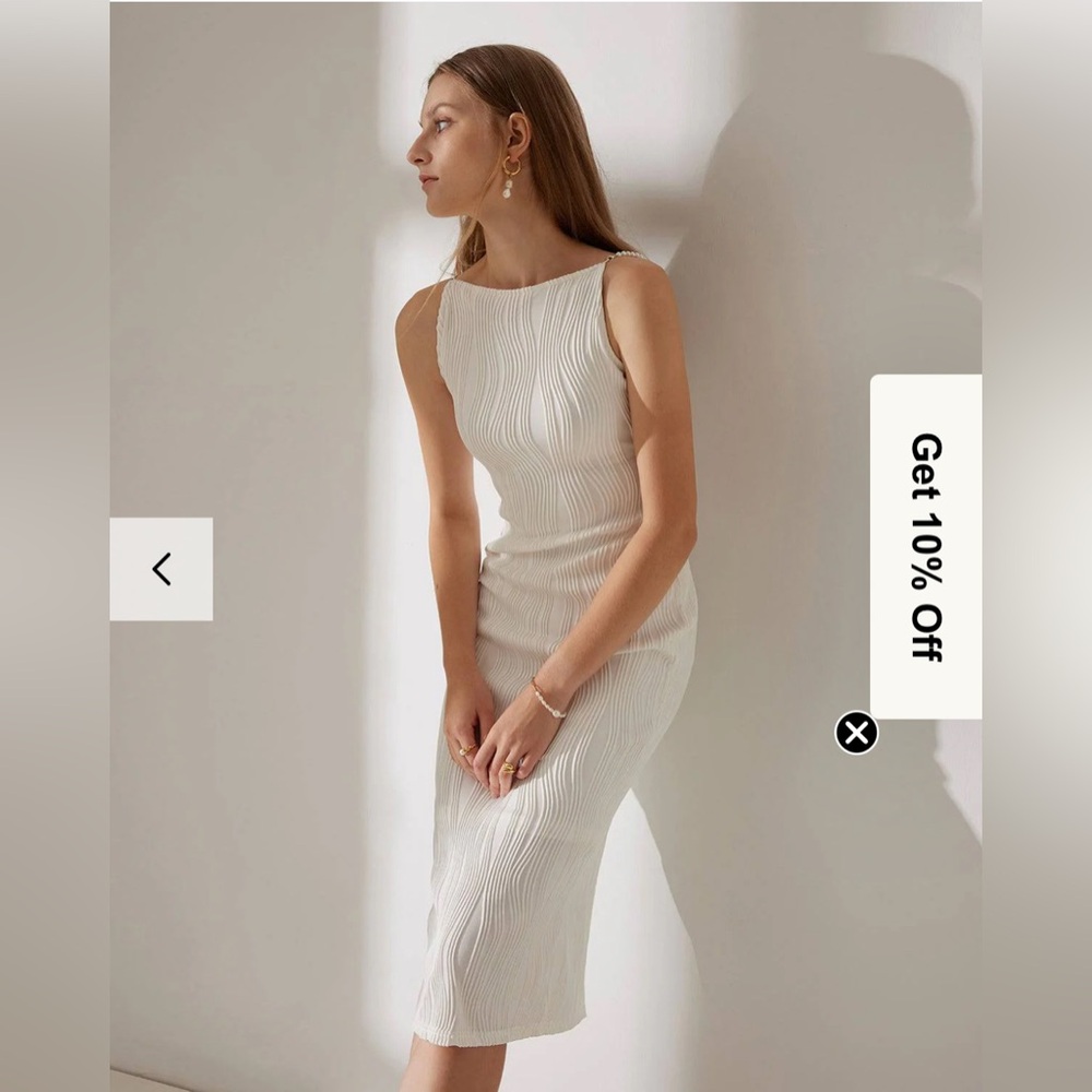 NWT: RIHOAS pearl strap midi dress